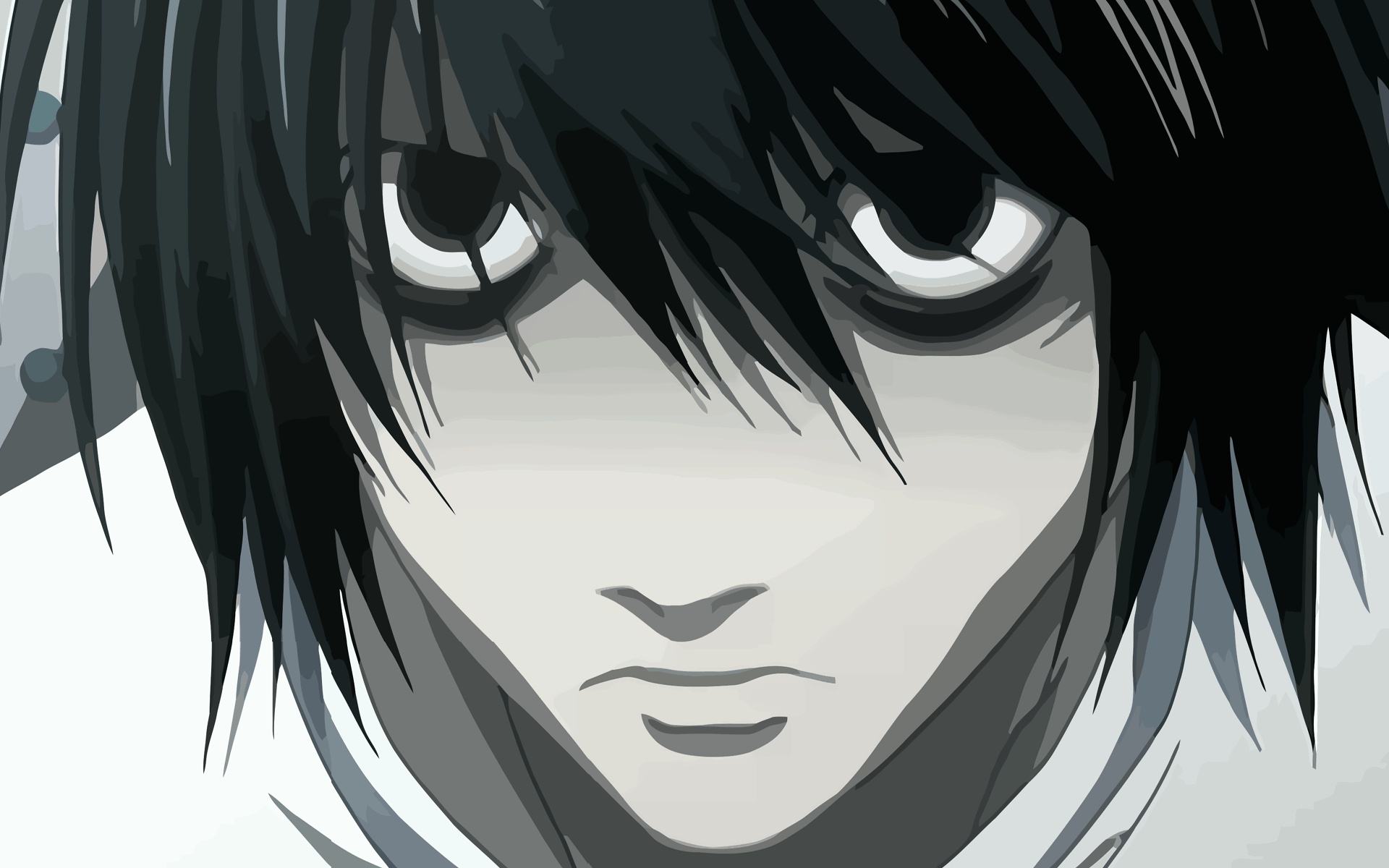 L's face from Death Note